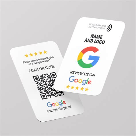 contactless Google review card